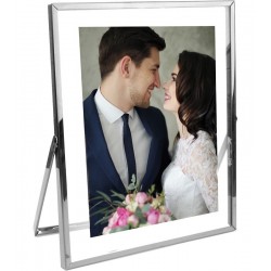 Porta 13x18cm Retrato Inox Prata